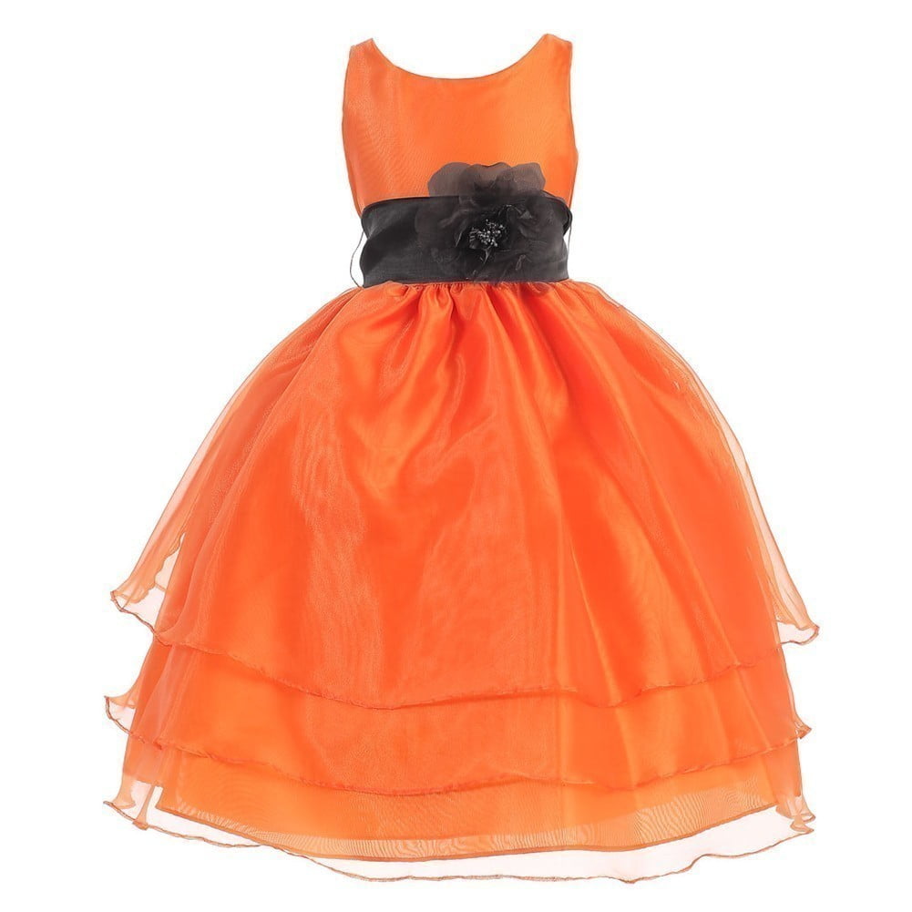 walmart orange dress