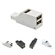 thumbnail image 2 of Hub USB de 3 puertos Mini USB 2,0 3,0, caja divisora ​​de concentrador de alta velocidad para PC, portátil, lector de tarjetas de disco U Juegos de teclado y mouse para computadora blanco y USB 2.0, 2 of 6