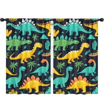 Blackout Kids Curtains,Cute Dinosaur Pattern Childrens Insulated Curtains Set Of 2,Bedroom Essentials,Toddler Room Decor 52x84in(132x213cm)