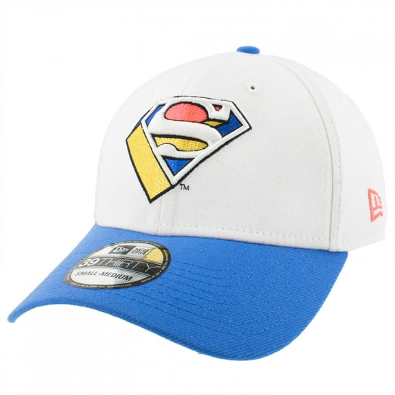 Superman 3D Logo New Era 39Thirty Fitted Hat-Large/XLarge