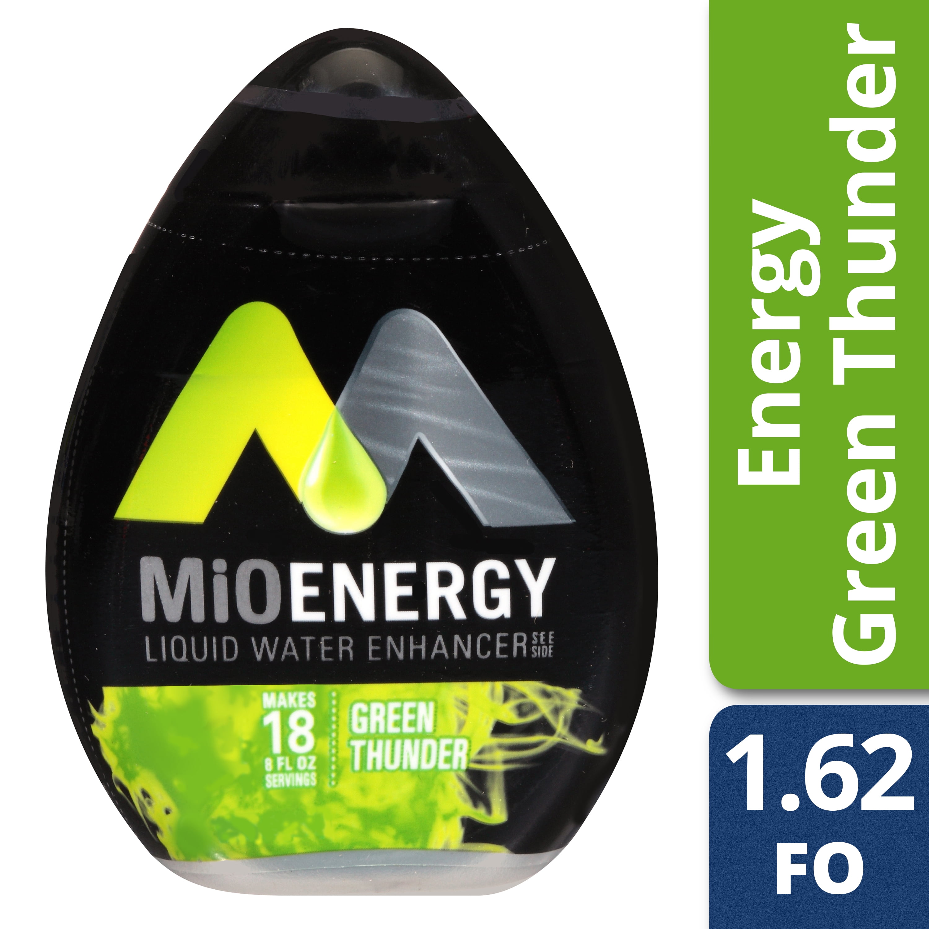 MiO Energy Green Thunder Liquid Water Enhancer, Caffeinated, 1.62 fl oz
