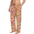thumbnail image 2 of Xecao Yellow Flowers Men's Straight Lounge Pajama Pants: The Ultimate in Comfortable Sleepwear, 2 of 9