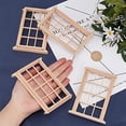 thumbnail image 3 of 4 Pcs 1:12 Scale Dollhouse Window Dollhouse Furniture Miniature Mini DIY Wooden Window Dollhouse Decorations for Dollhouse Wall Decorations DIY Scene Doll Home Furniture Craft, 3 of 7