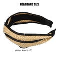 thumbnail image 4 of diadema cruzada de paja, diadema de moda para mujer antideslizante, color caqui negro, 4 of 7