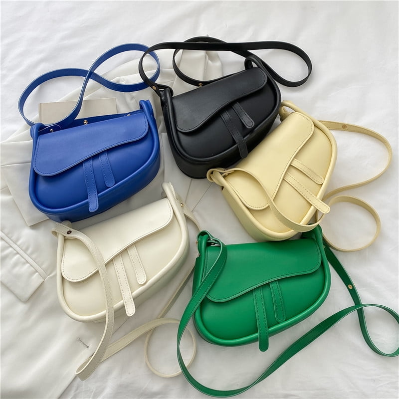 Luxury Saddle Shoulder Bags for Women Fashion PU Leather Small