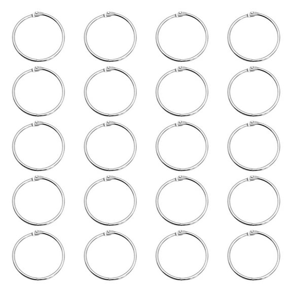 Raindrops 20pcs Metal Hinged Rings Book Binder Photo Album Split Keyring Loose Leaf Binder Rings Book Rings For Keychain Key Rings Metal Book Rings