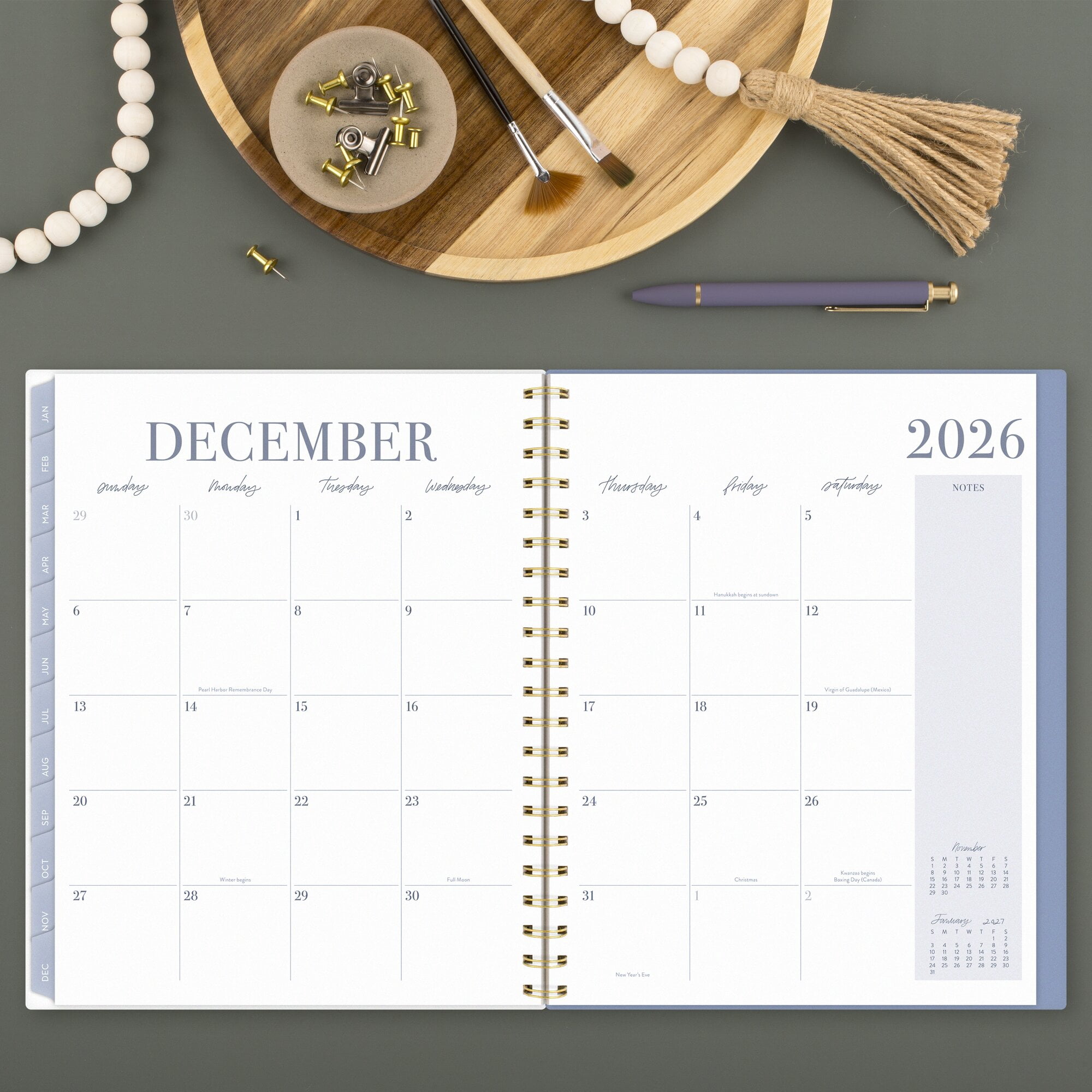 Leah Bisch for Cambridge 2026 Weekly Monthly Planner Calista Floral Large 8 12 x