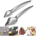 thumbnail image 1 of Cuchara de decoración de lápiz para chapado en salsa, cuchara de dibujo culinario multiusos para chef de precisión para decorar platos, utensilios para hornear pasteles de chocolate para bricolaje Dec Feliz Sencillez, 1 of 5