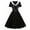 1*Black, variant on Vintage Polka Dot Dress for Women Sexy Tie Front Short Sleeve Cocktail Retro Swing Dresses Formal Evening Party Dress
