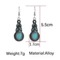 thumbnail image 5 of Pendiente Pendiente de Turquesa Regalo Pendiente de la gota Par Pendiente Retro Dangle Vintage 1 Pendientes, 5 of 5