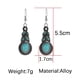 thumbnail image 5 of Pendientes turquesa, pendientes de regalo, pendientes colgantes, pendientes retro, pendientes vintage, 1 par de pendientes, 5 of 5