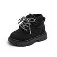 thumbnail image 2 of Huanglei Stylish Girls Short Boots For Fall And Winter For Kids With Soft Soles Perfect For Outdoor Activities And Everyday Wear Girls Combat Boots 2-2.5 Months, 2 of 9