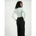 thumbnail image 3 of Scoop Neck Accessorized Cropped Cardigan with a Back Cut out, 3 of 5