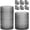 Gray, variant on Kitchen Hobnail Drinking Glasses Set of 6, 12 Oz Highball Glasses & 10 Oz Cocktail Glasses, Clear Embossed Boho Glass Cups Kitchen Bar Tumbler Glassware Set for Whiskey, Beer, Juice, Milk
