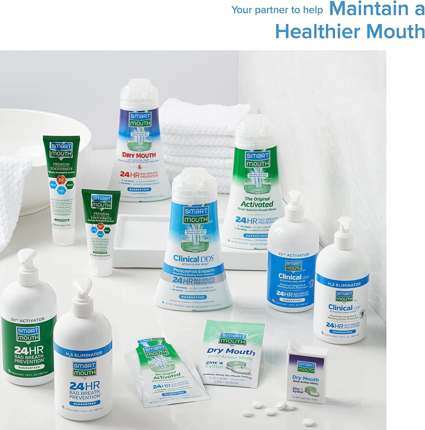 Smart Mouth Premium Zinc Ion Toothpaste,  6 oz (4-Pack)