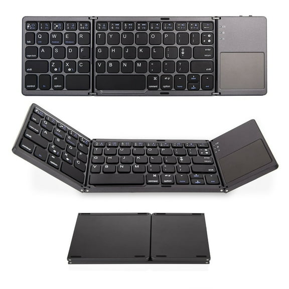 Keyboard, Bluetooth Keyboard Touchpad Foldable Tri-fold Wireless For