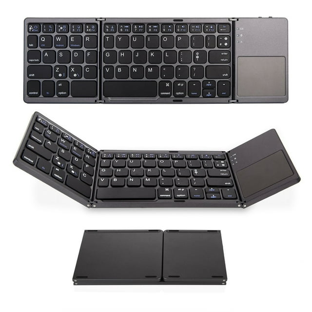 EGNMCR Clavier Bluetooth Pavé Tactile Pliable Sans Fil pour Key board