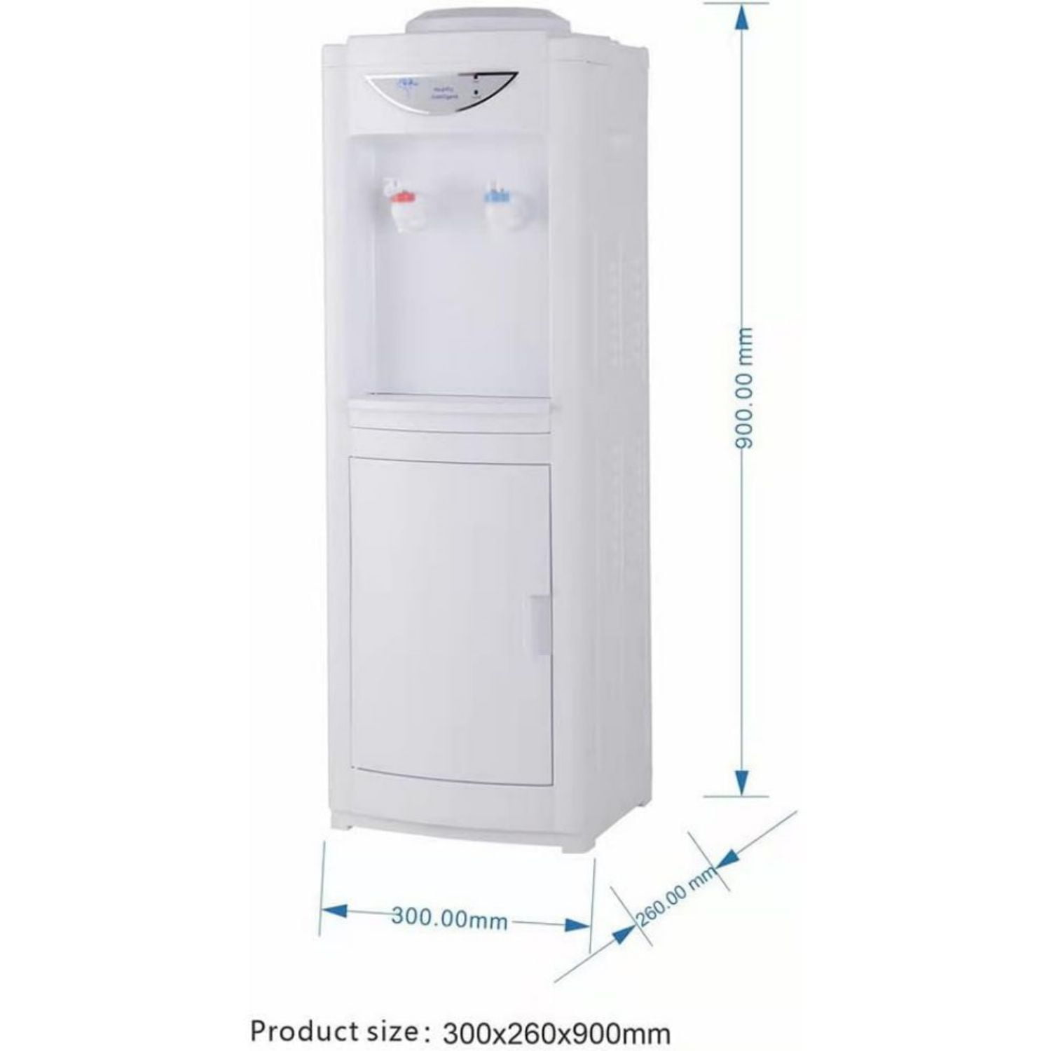 LUVCMFT Water Cooler Dispenser for 5 Gallon Bottle, Top Loading Hot and Cold Water Dispenser with Storage Cabinet & Child Safety Lock, Ideal for Home Office Use, White