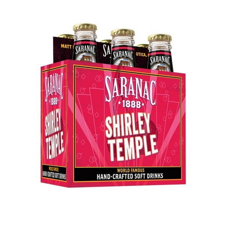 Saranac Shirley Temple Soda, 12 Fl. oz., 6 Count