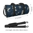 thumbnail image 4 of Fotbe Vintage Marine Pattern Foldable Sports Gym Bag with Wet Dry Pocket, Ultralight Travel Bag, Large Capacity Duffel Bag, Splash Proof Carry on Bag, Overnight Bag, Weekender Bag, 4 of 8