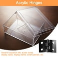 thumbnail image 5 of Uxcell 8Pack 30x34mm Acrylic Hinges Hardware Folding Hinge with Mounting Hole Black, 5 of 6