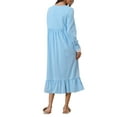 thumbnail image 3 of INSPIRE CHIC Women's Nightgown Long Sleeve Ruffle Night Shirt Sleepwear with Pockets L Blue, 3 of 6
