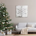 thumbnail image 2 of Rustic Winter Snowflake Shape Holiday Graphic Art Gallery Wrapped Canvas Print Wall Art, 2 of 7