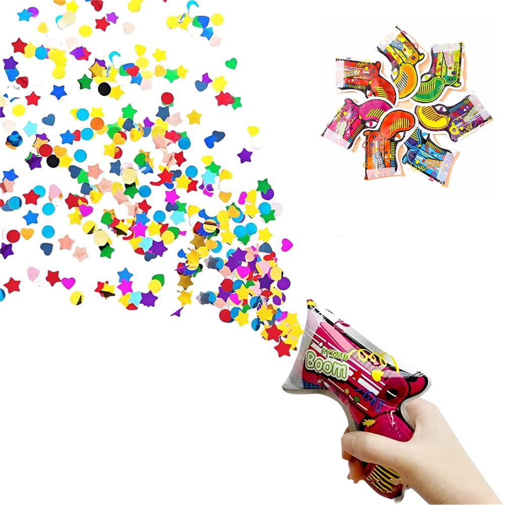 Inflatable Fireworks Gun,SelfInflating Confetti Gun Party Toys