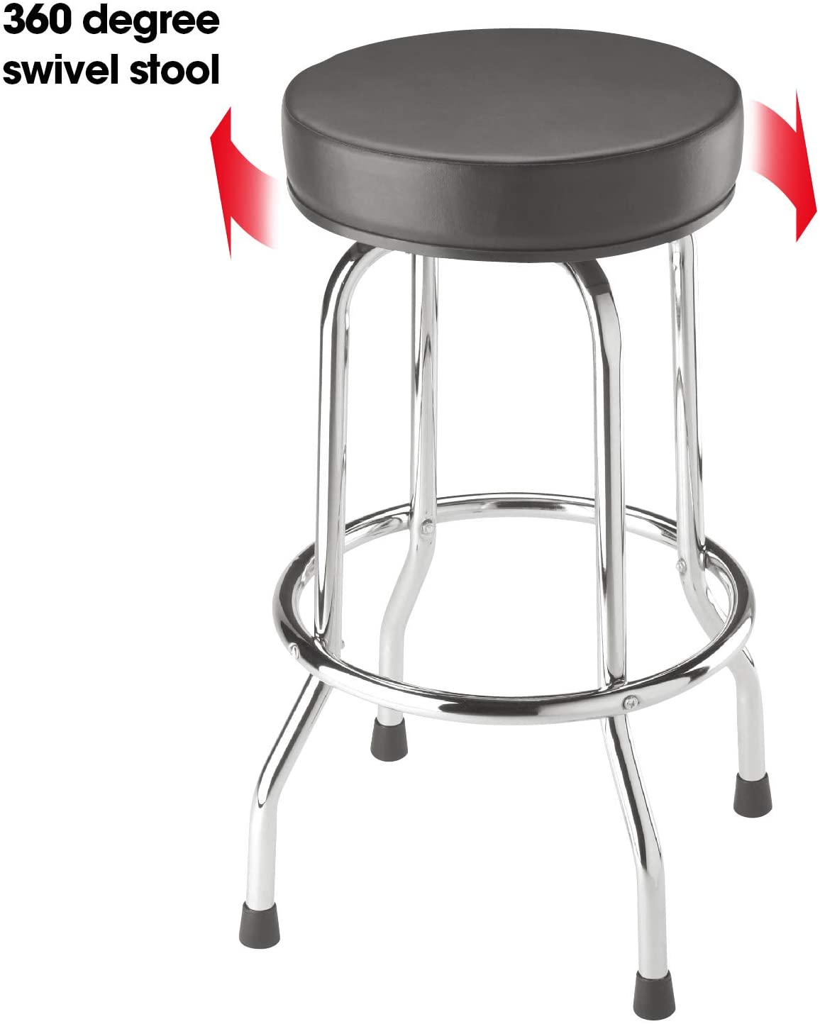 Torin Swivel Bar Stool 14.5-inch Diameter Seat w/ High-Density Foam Pad