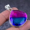 thumbnail image 2 of Natural Tourmaline Gemstone Handmade 925 Sterling Silver Gift Pendant 1.85", 2 of 2