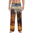 thumbnail image 1 of Balery Western Desert Cowboy Cloud Pantalones de pijama para hombre, pijama ultraligero, pantalón de descanso-Small, 1 of 6
