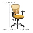 thumbnail image 2 of Pemberly Row Contemporary Mid Back Mesh Swivel Office Chair in Yellow, 2 of 5