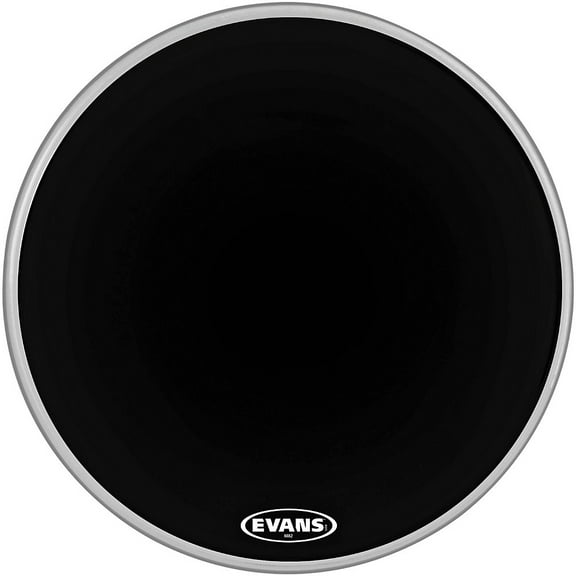 EVANS MX2 Black Marching Bass Drum Head Black 18 in.