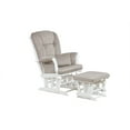 thumbnail image 2 of AFG Alice Glider Chair & Ottoman with Pillow, White Finish with Gray Cushions, 2 of 9
