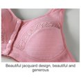thumbnail image 2 of Xmarks 3 Packs Front Closure Bras for Women, Lace Front Button Shaping Cotton Bras, 2 of 12