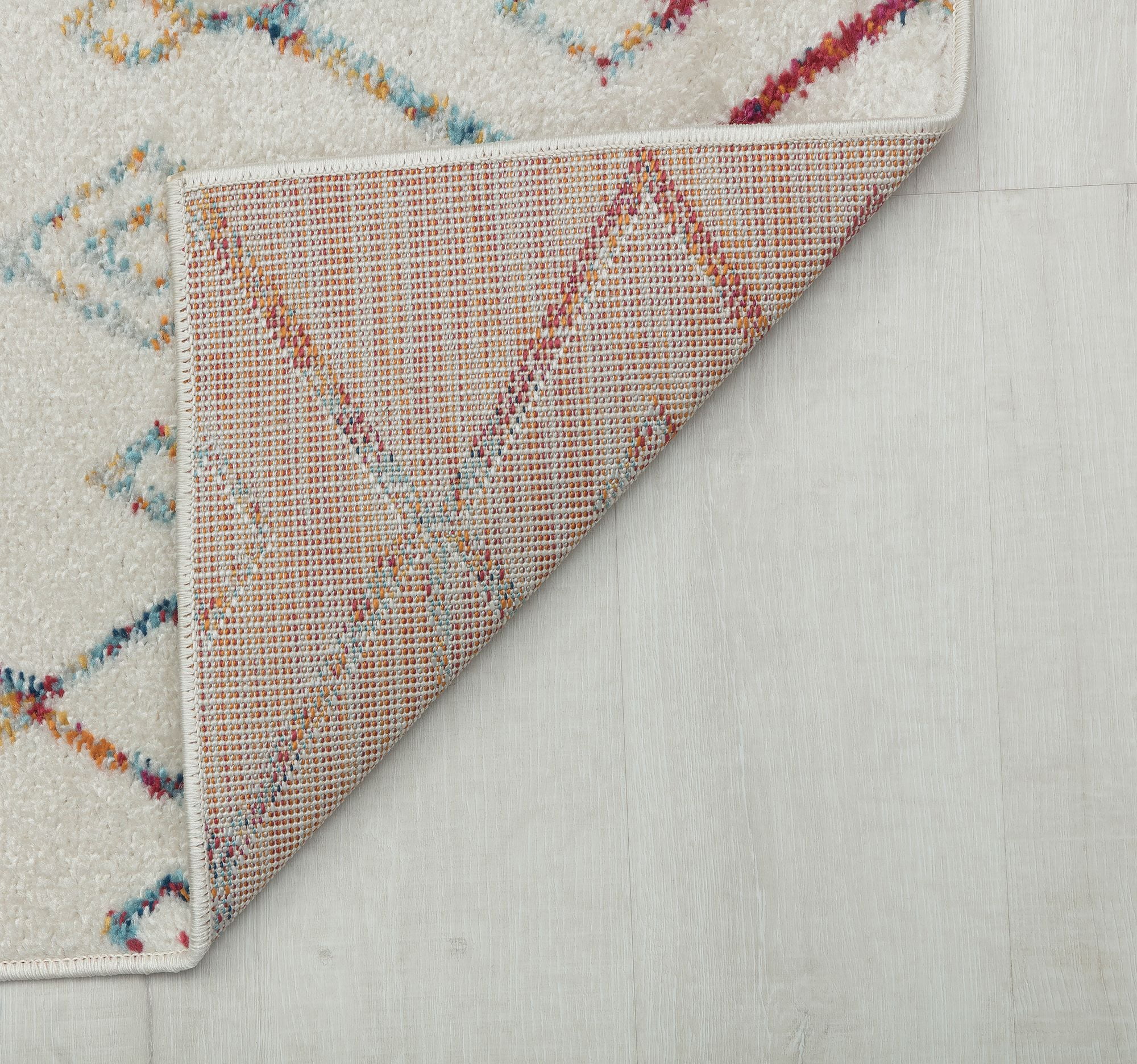 Mason Brooks Ryder KN10A Confetti Mix Moroccan Tribal White Area Rug, 2'6" x 4'