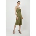 thumbnail image 2 of Miss Lavish London Women Midi Cami Dress Maxi Fit-and-Flare Shift Boho Style Summer Dresses, 119-Olive Green - X-Small, 2 of 7