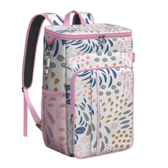 Symmetrical Rustic Style Nordic Insulated Backpack Cooler - 20L Soft Cooler Bag, Boho Bohemian