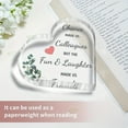 thumbnail image 5 of Heart Shaped Acrylic Decoration 3.9X3.9 Inch with Friends Quote Clear Desk Decor for Office Home Birthday Anniversary Thank You Gifts for Coworkers Couples Best Friends Modern Minimalist, 5 of 5