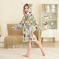 thumbnail image 4 of FORMRS Niños Bathrobe Unisex Hooded Robe Soft Plush Pajamas Sleepwear, Size 7-9T, Vegetables Pattern, 4 of 7