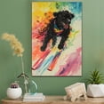 thumbnail image 2 of Spanish Water Dog Canvas Skiing Stretched Canvas Size 8x12 – Funny Spanish Water Dog Canvas Wall Decor, Funny Dog Wall Art for Skiing Room, 2 of 5