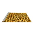 thumbnail image 2 of Ahgly Company Machine Washable Indoor Rectangle Checkered Yellow Modern Area Rugs, 2' x 4', 2 of 4