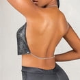 thumbnail image 3 of SNKSDGM Female Seamless Tank Tops for Women Plus Size Plus Size Tank Tops for Women 3X Women Chain Sexy Clothes Beading Tassel Sleeveless Backless Crop Top Club Vintage Tank Tops M, 3 of 5