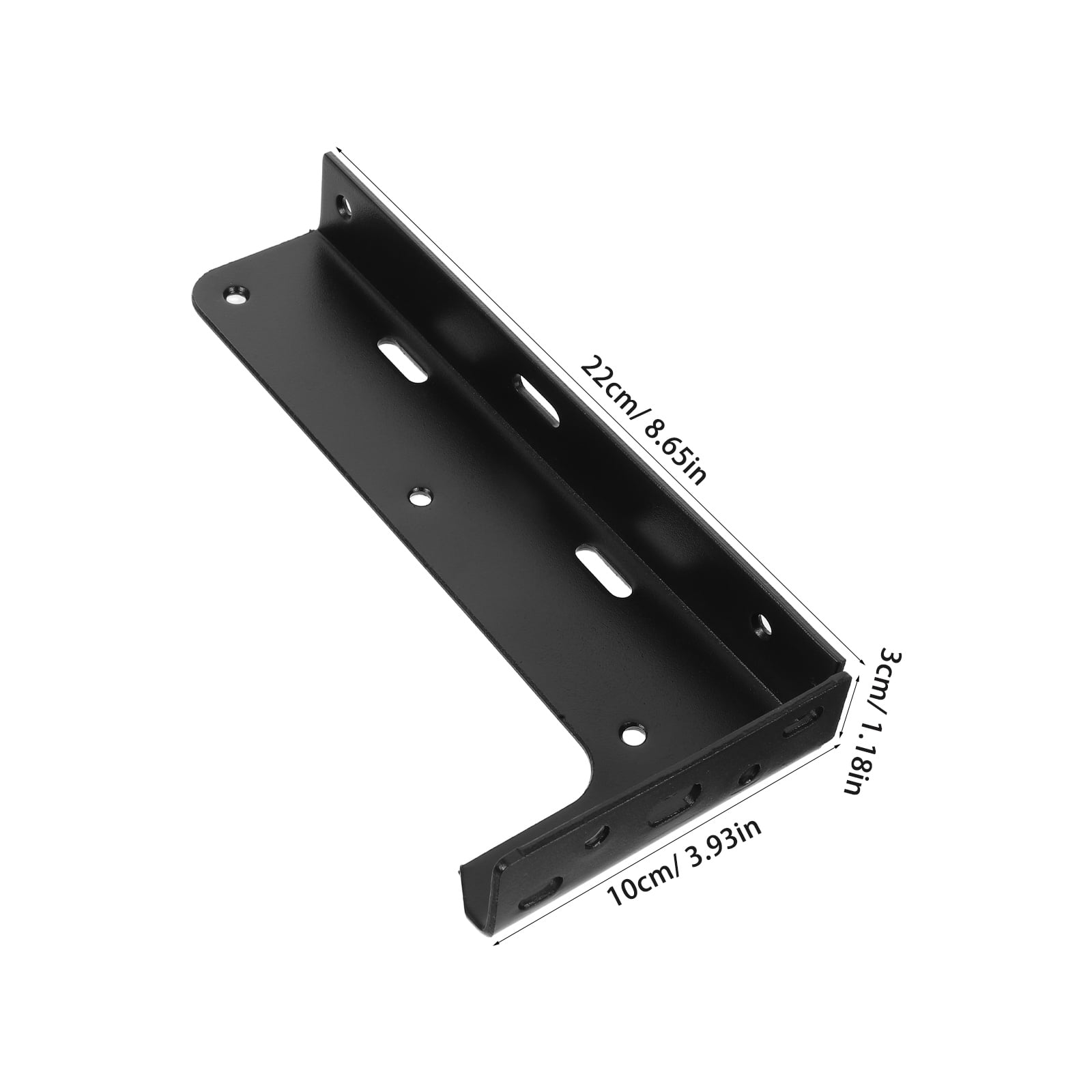 WEUVEB Black Matte Floating Shelf Brackets Wall Mounting Hardware 2-Pack Support for Home and Office