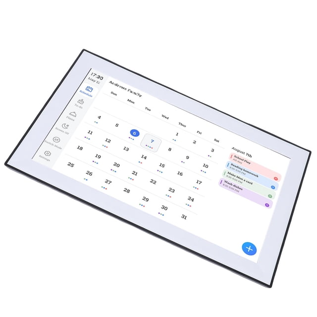 Calendario Digital De 15.6 Pulgadas, Planificador Familiar Smart WiFi Con Pantalla Táctil, Tabla De Tareas Electrónicas Y Planificador De Comidas Para Organización Familiar Y