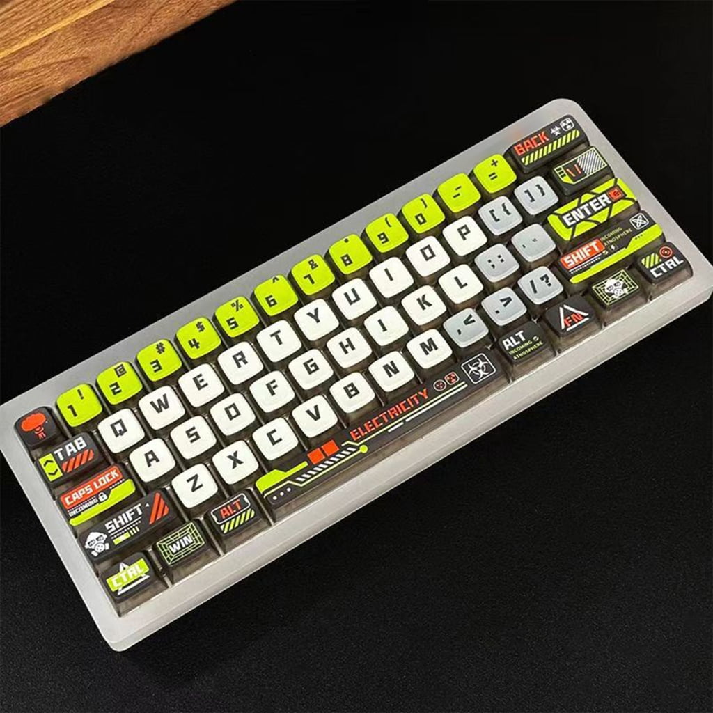 Full Set 125Key PBT+PC Keycaps 4 Sided Sublimations Printing MDAs Contouring For Mechanical Gaming Keyboards