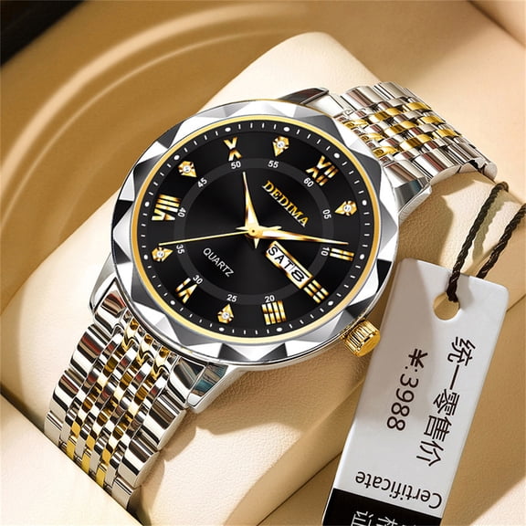 Resicozy Womens Watch Quartz Ladies Watches Easy Round Dial Business Casual Daily Wrist Watch with Stainless Steel Strap B