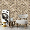 thumbnail image 3 of LOVEVER Hand-Painted Herringbone Wood Panel Peel & Stick Wallpaper - Self-Adhesive Textured Mural  17.7x9.8ft  Easy Install  Washable & Repositionable  Matte Finish for Walls  Cabinets  S, 3 of 6