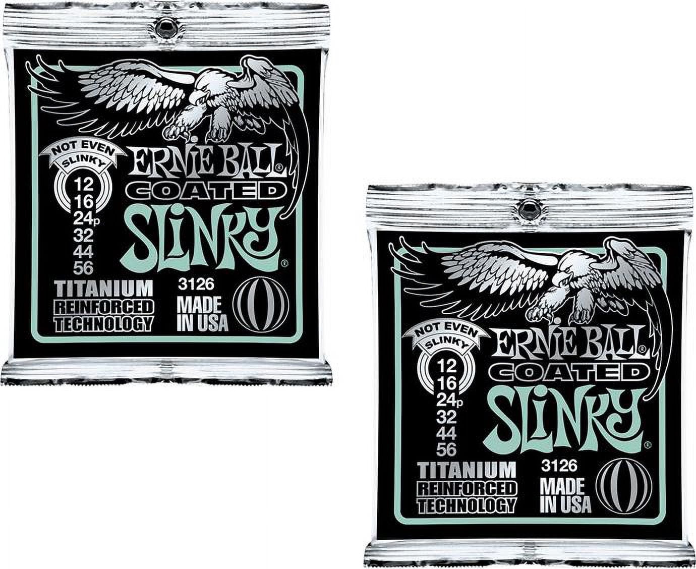 Ernie Ball Coated Not Even Slinky Electric Guitar Strings, Lot of 2 Sets, P03126 ^2
