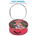 thumbnail image 4 of Propik Bolsa De Almacenamiento Para Coronas Navideñas De 36 Pulgadas – Contenedor Navideño Con Ventana Transparente – Tela Resistente A Desgarros – 36 Pulgadas X 36 Pulgadas X 8 Pulgadas (Rojo), 4 of 5